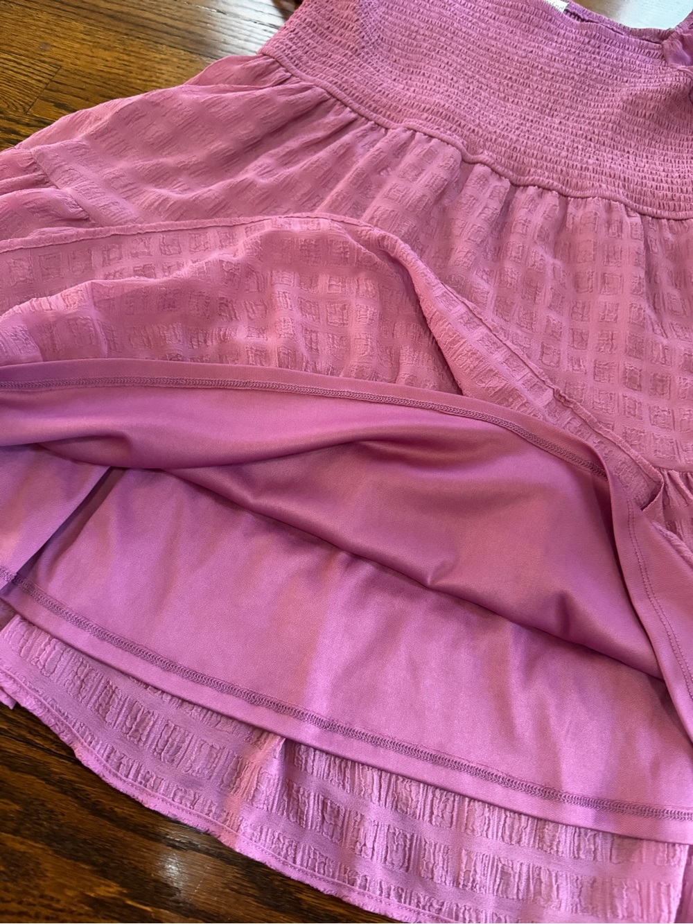 Girls' Pink Tiered Puff-Sleeve Dress size Large - Picture 4 of 9